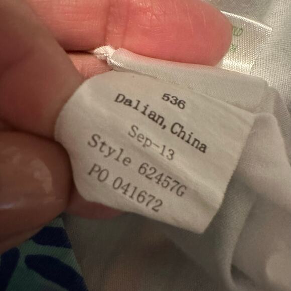 Lilly Pulitzer Girls Little Lilly Classic Shift Dress Blue Teal Size 4 Tropical - Picture 3 of 6